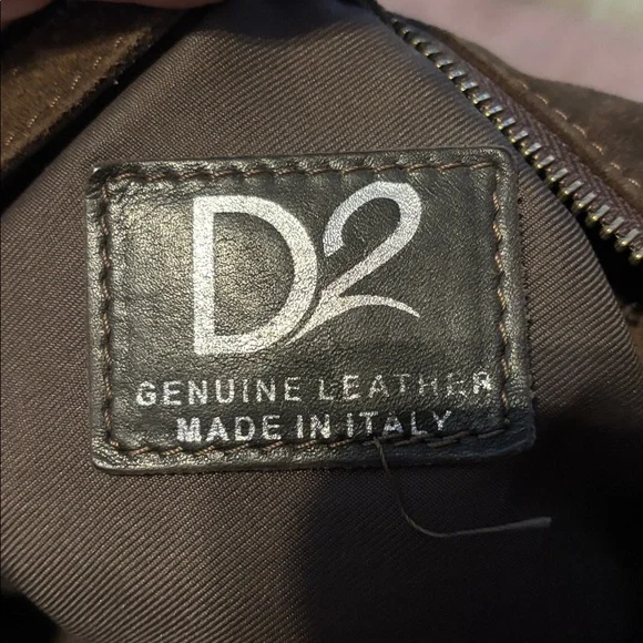 Fringed Brown Suede Shoulder Bag - Picture 3 of 6